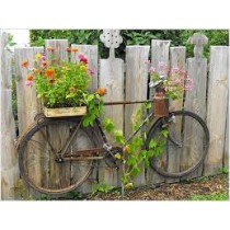 decorazione da giardino bici 26x9 h 11cm