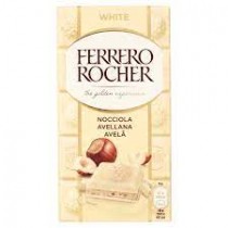 Ferrero rocher tavoletta nocciola bianco 90 GR